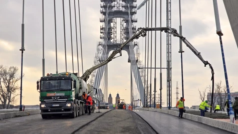 Construcția noului pod peste Someș se apropie de finalizare