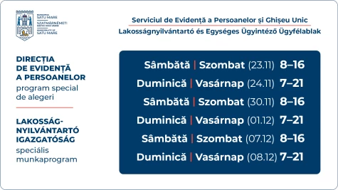 Program special la Serviciul de Evidență a Persoanelor și Ghișeu Unic cu ocazia alegerilor electorale