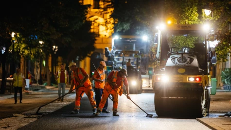 A Horea utcát csütörtökről péntekre virradólag aszfaltozták le