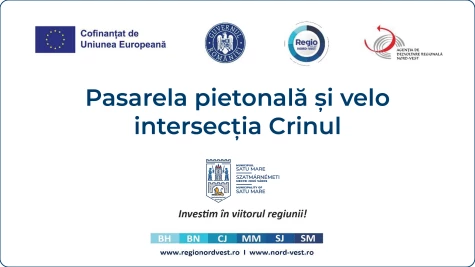 S-a semnat contractul de finanțare pentru construirea pasarelei pietonale și velo supraterane din intersecția Crinul